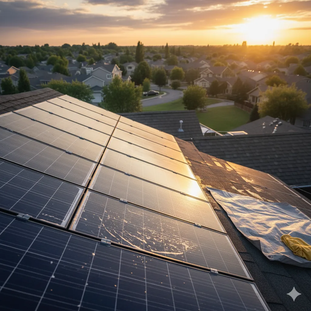 solar panel cleaning
